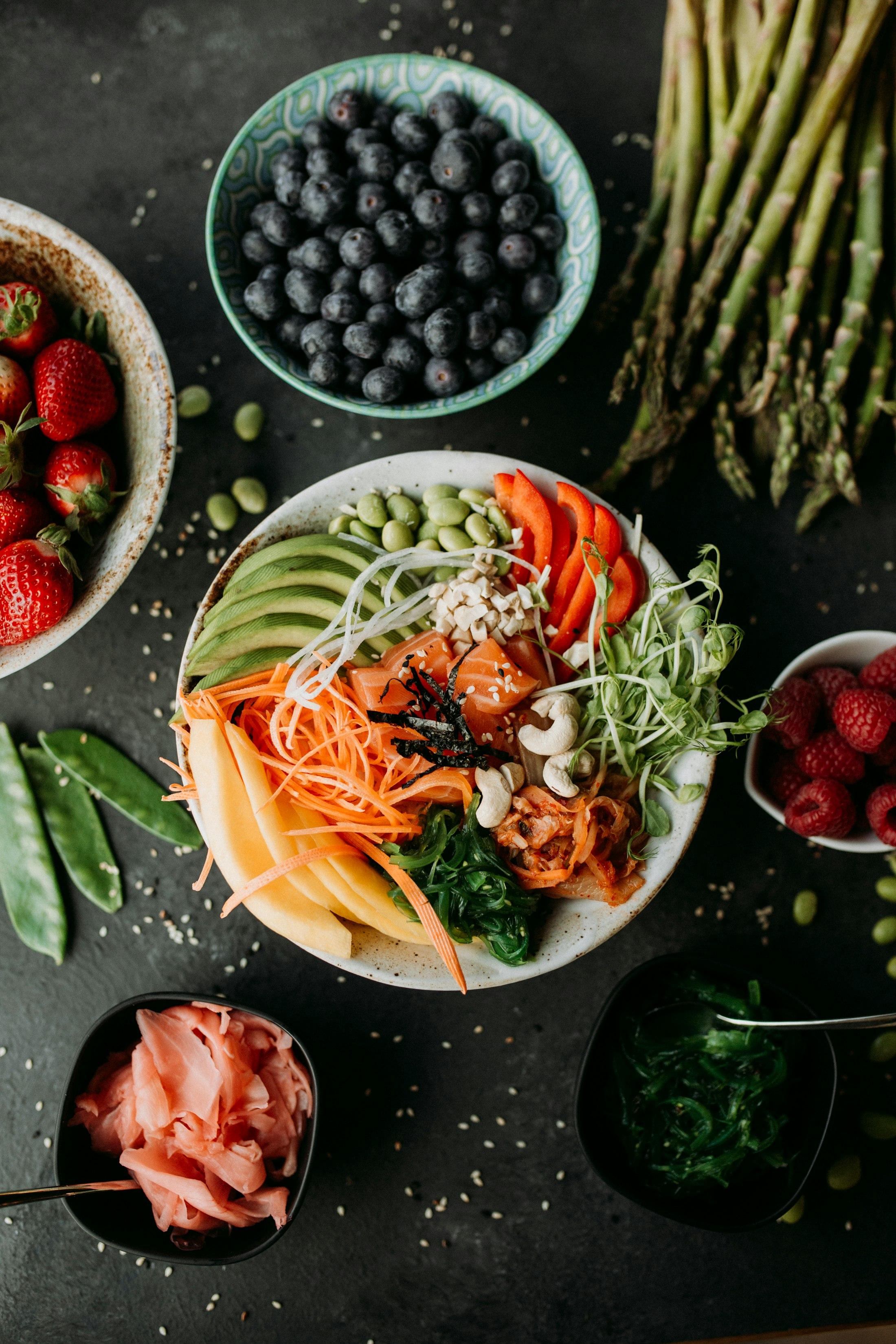 A colourful salad bowl